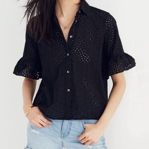Madewell Eyelet Button up sz L